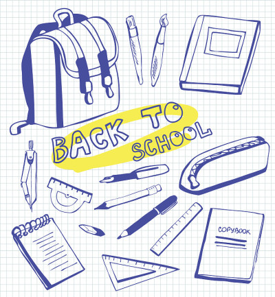 一套涂鸦学校用品