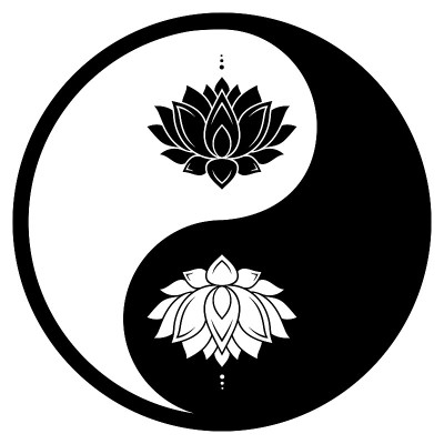 以曼陀罗形式的圆形图案为指甲花、曼海蒂、纹身、装饰。民族东方风格的装饰装饰，以阴阳符号和荷花。轮廓涂