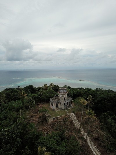 Japanese WW2 light house in Truk lagoon