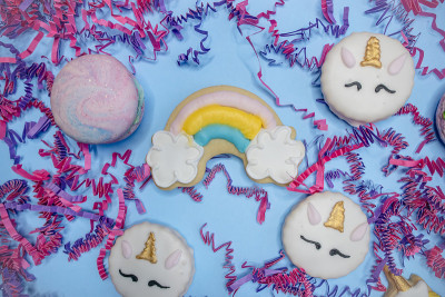 flatlay unicorn