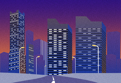 夜晚的城市流行