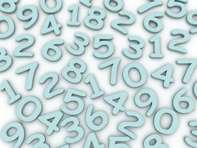 3d现代字母数字颜色风格