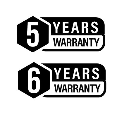 5年保修图标，6年保修