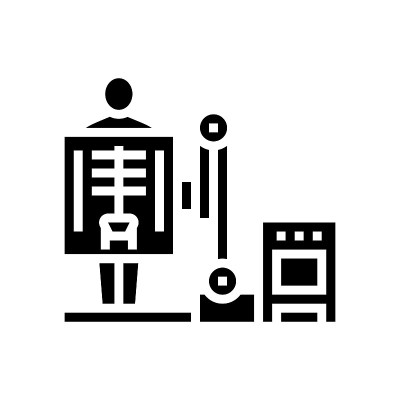 透视放射学图形图标矢量插图平面