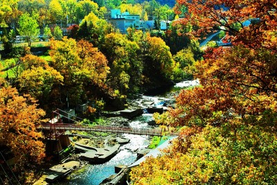 秋景北海道、札幌、中赞井温泉
