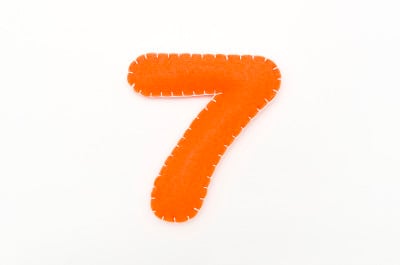 橙色感觉数字7