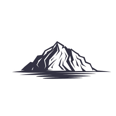 山插图在白色的背景。