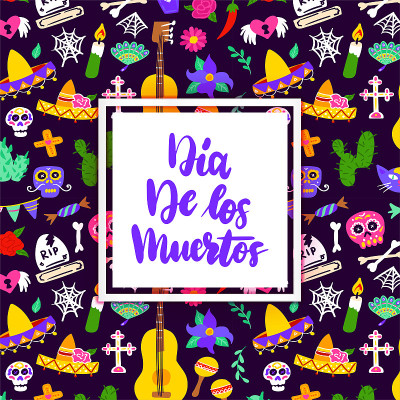 Dia Muertos刻字概念
