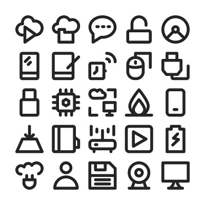 科技线矢量图标10