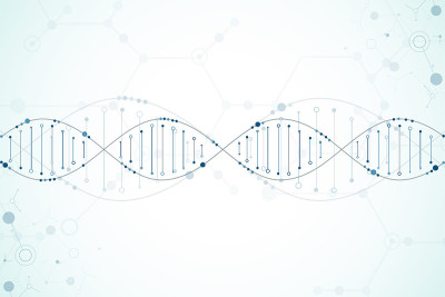 科学模板，DNA分子背景。