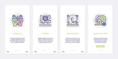 在压力情境下的思维过程问题UX, UI登陆手机应用页面屏幕设置
