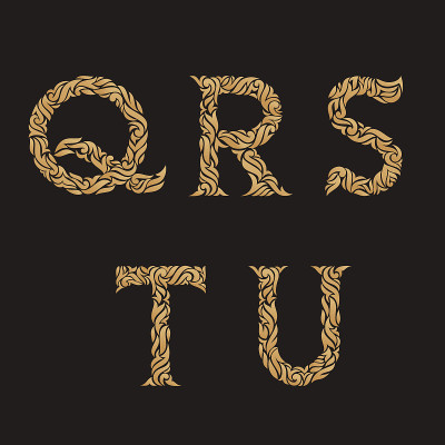 装饰性首字母Q, R, S, T, U。