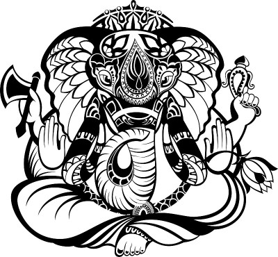 矢量插图的一个印度神甘尼萨