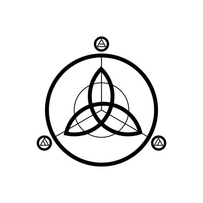 矢量标志，其中一个抽象的凯尔特图案与三叶草在一个圆圈。