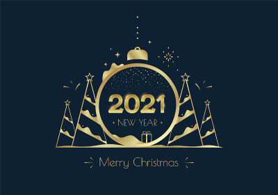 2020年新年贺卡设计模板