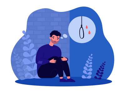 一想到绞刑架就沮丧和紧张的男人