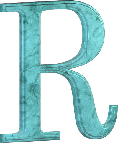 3D蓝色大理石字体