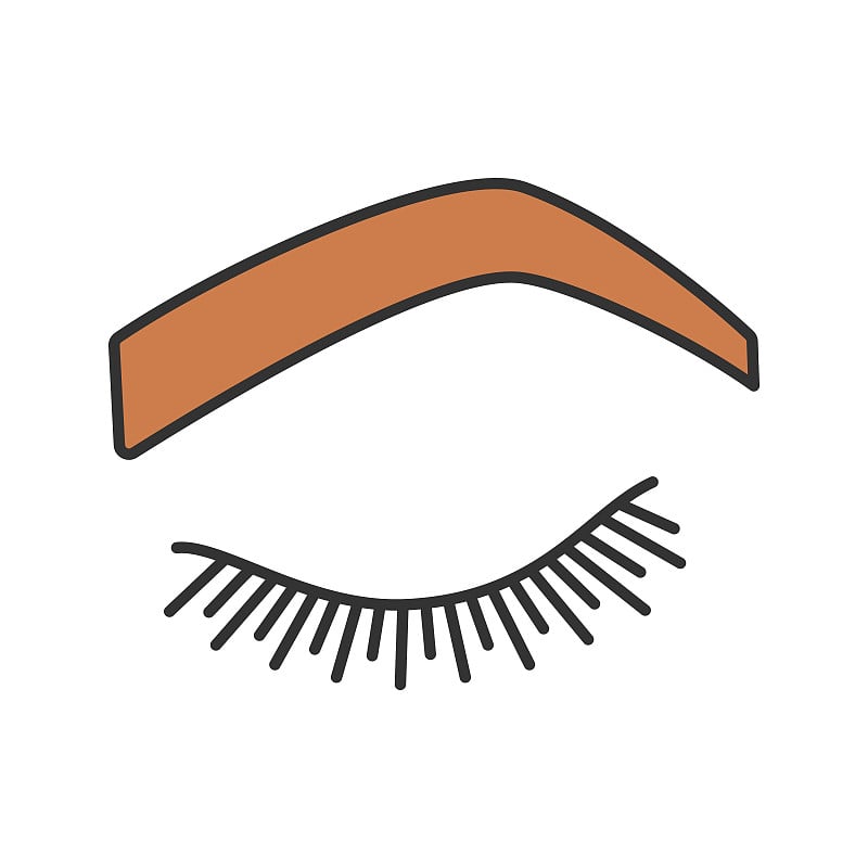 Steep arched eyebrow shape icon