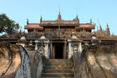 缅甸曼德勒的Shwenandaw Kyaung寺