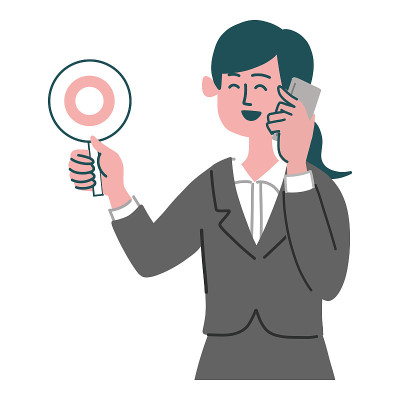 profession woman smartphone positive