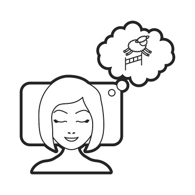 女人数羊入睡