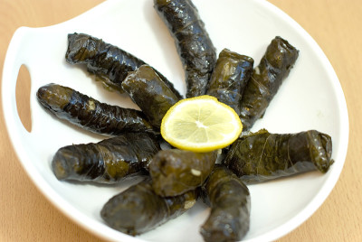 土耳其dolma，葡萄叶和大米