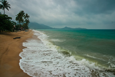 泰国苏梅岛拉迈海滩的海景