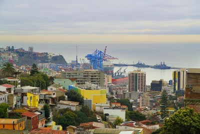 Valparaíso在智利在太平洋海岸
