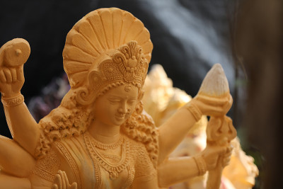 杜尔迦女神的雕塑
