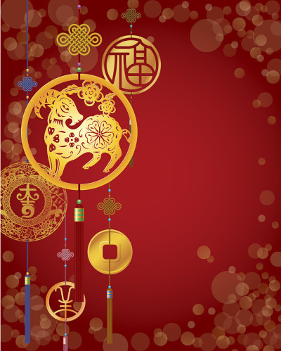中国新年装饰背景