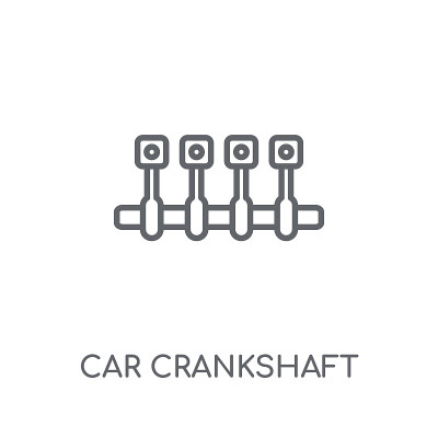 car crankshaft linear icon. Modern outline car cra