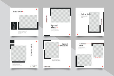 Modern promotion social media post template.