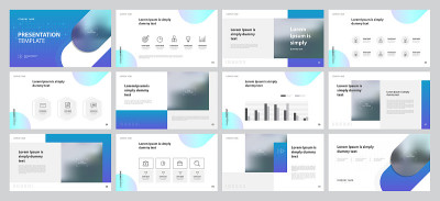 business presentation design template with page la