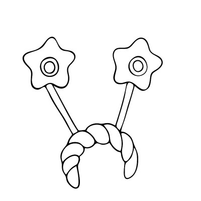 卡通独角兽环矢量插图