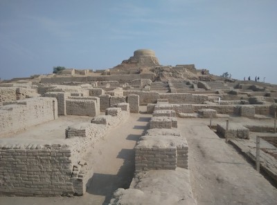 Mohenjo Daro佛塔。印度河流域文明古城的遗迹和废墟。