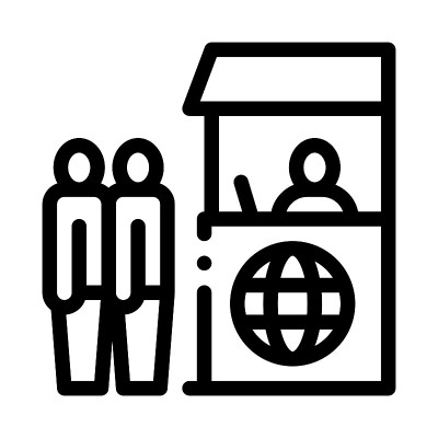 人们在检查控制图标矢量轮廓插图