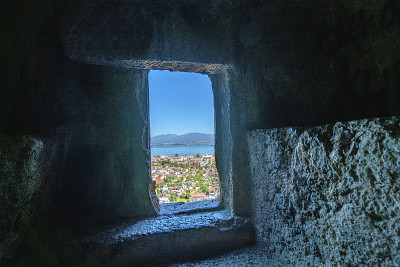 阿明塔斯墓的风景，在Fethiye Muğla。