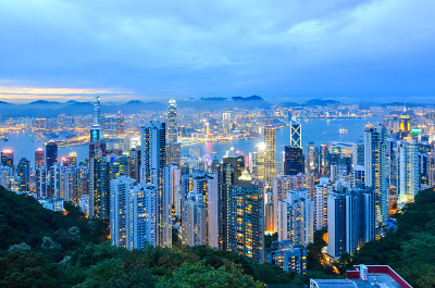 Sunset at Victoria Peak Hong Kong (扯旗山)