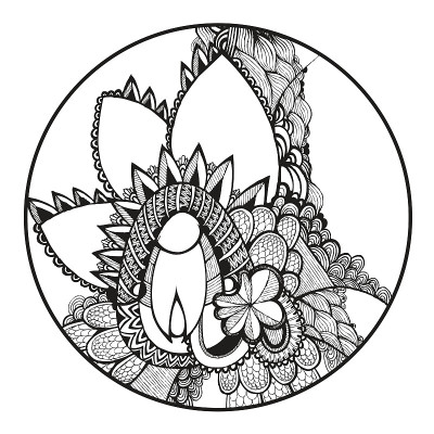 手绘花朵。涂鸦。