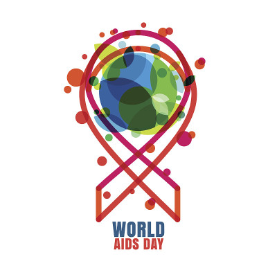 矢量时尚插图的红丝带aids符号