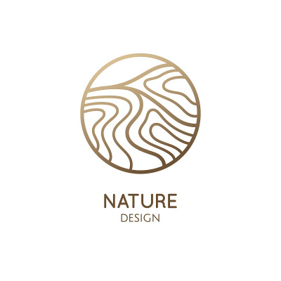 Simple logo pattern structure of water