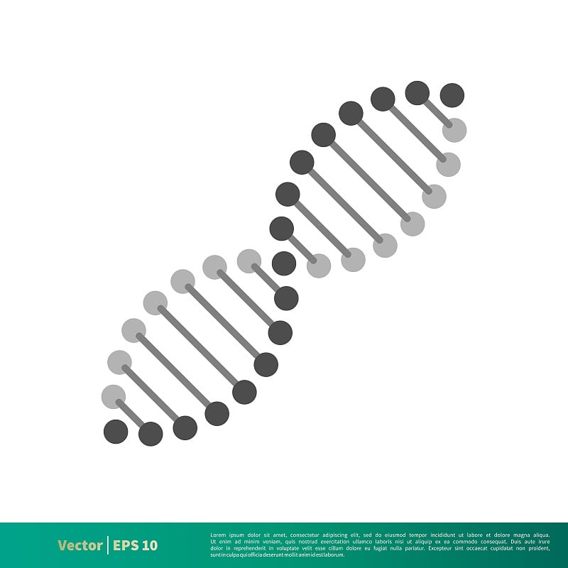 DNA染色体图标矢量标志模板插图设计。向量EPS 10。