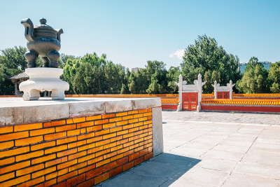 中国北京地坛公园的土地庙