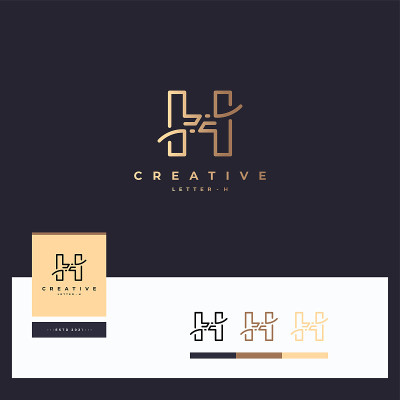 字母H标志设计