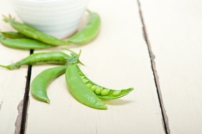 新鲜的绿色豌豆