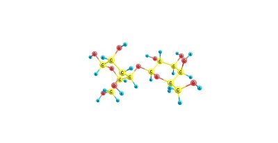 乳糖分子结构孤立于白色