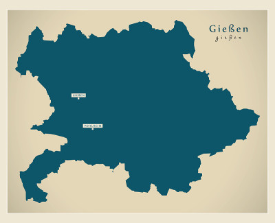 现代地图-黑森州吉森县