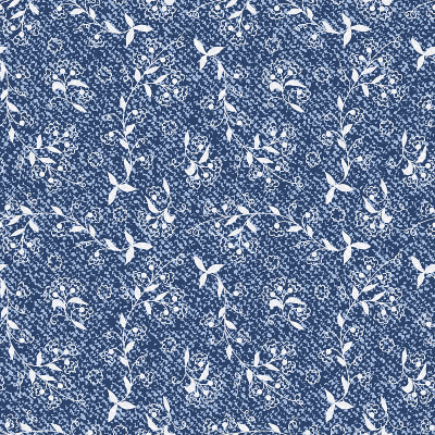 向量牛仔花背景。牛仔裤的背景是花。牛仔无缝模式。蓝色牛仔裤布料。