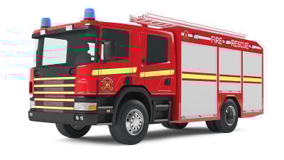 fire truck isolated