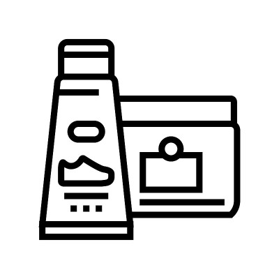 胖鞋护理线图标矢量插图